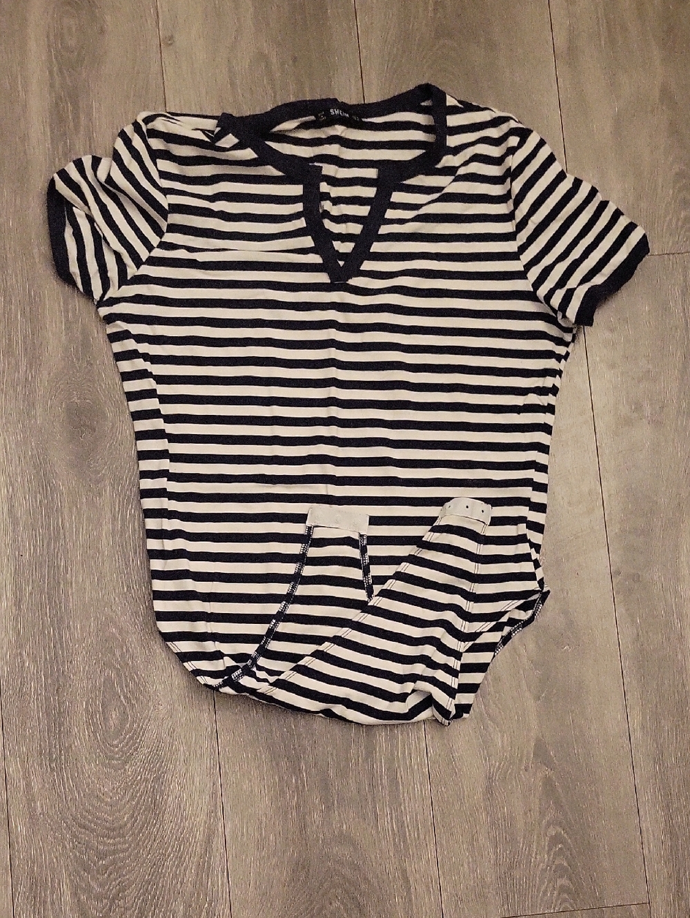 Striped Short Sleeve Tee - Black & White